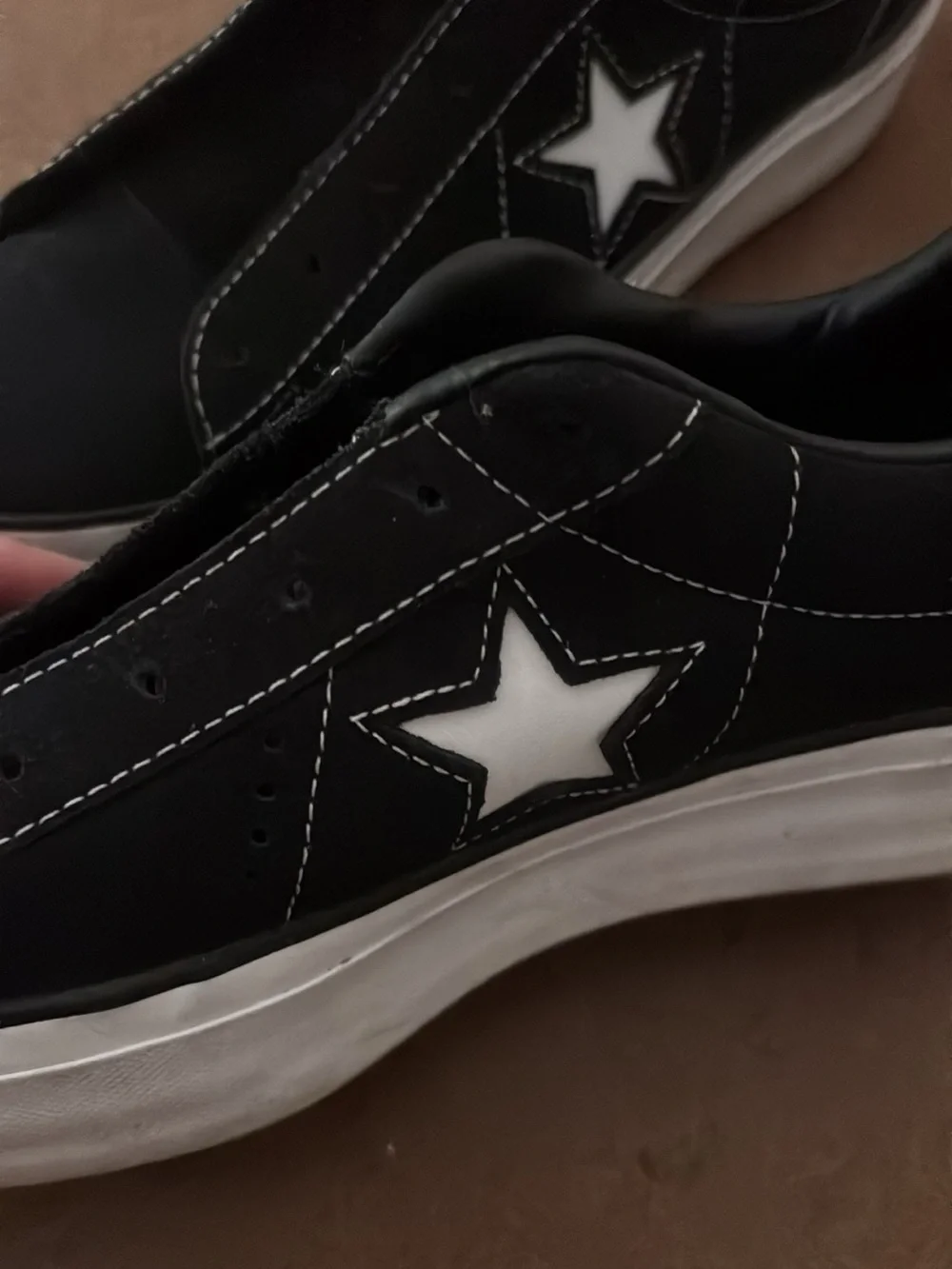 Converse Black Slip-On Sneakers with White Star size 9 men